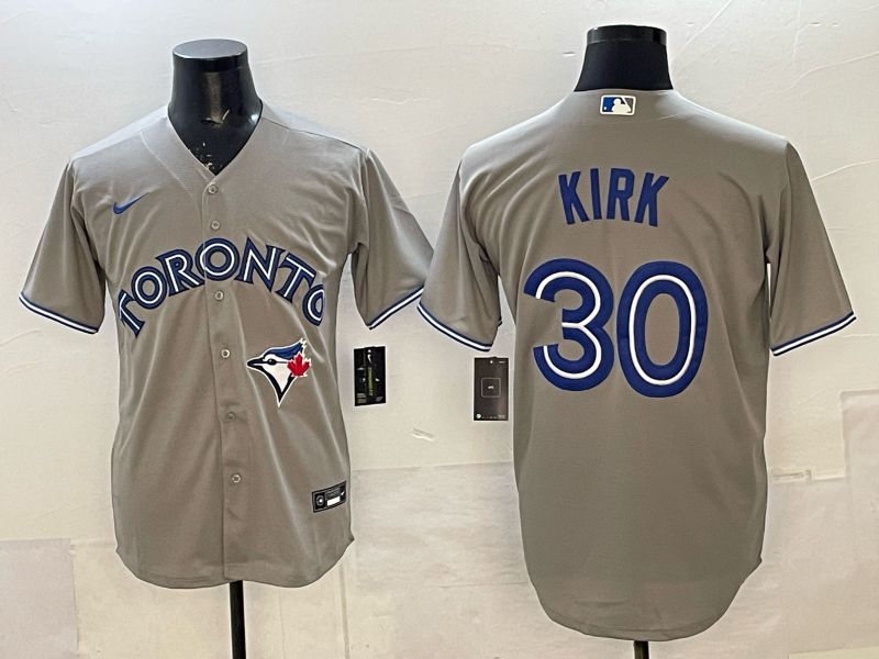 Men 2025 Nike Toronto Blue Jays #30 Kirk Grey Game MLB Jersey 01->toronto blue jays->MLB Jersey